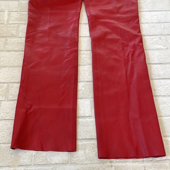 BCBGMaxAzria Red Leather Pants - Picture 7 of 12